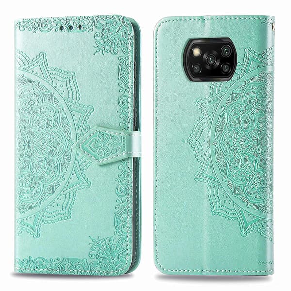 [LCS] Mandala Blomsterpreget Deksel til Xiaomi Poco X3 NFC Green