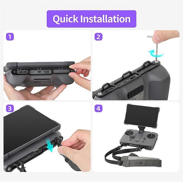 Fjärrkontroll Hängare Demonteringsfritt Fäste Nackrem Axelrem Snodd för DJI RC Pro 2 Mavic 4 Pro