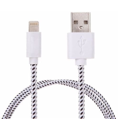 [LCS]3m flätad kabel kompatibel med IPHONE Xr laddare USB Lighting-kontakt vävd