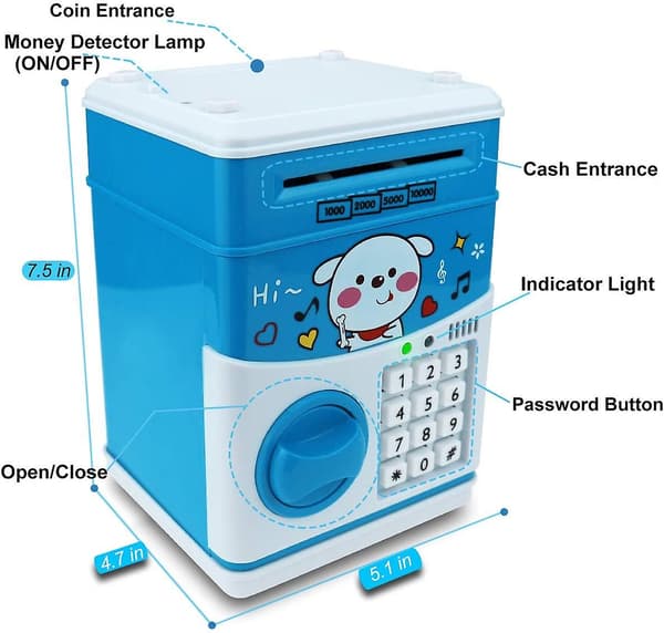 [LCS] Barnspargris Elektroniska spargrisar Stor presentleksak Kompatibel med barn Blue