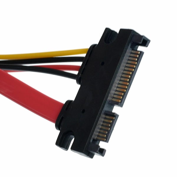 15+7 Pin Sata Hdd Förlängningskabel Data & Ström Hane Till Hona - 19\" / 50cm