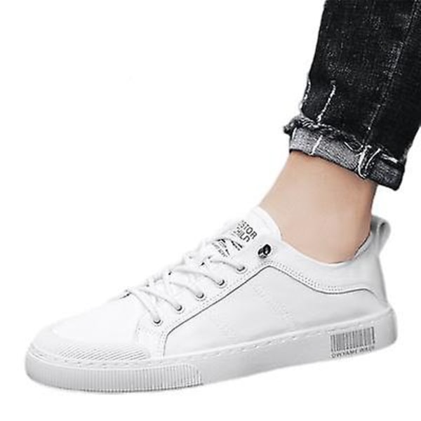 Herrskor Andas Canvas Sneakers Casual tunn stil white increased 40