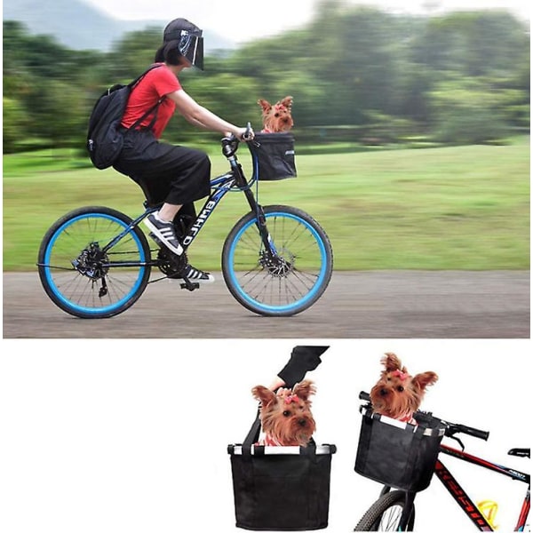 Cykelkorg, Pet Cat Hund Carrier Front Avtagbar cykelhand