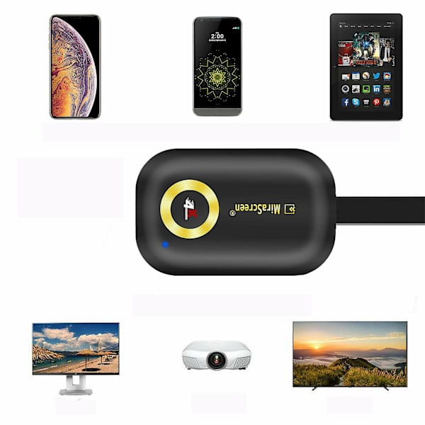 4k 1080p Hdmi Tv Display Adapter Airplay Dlna Stick Kompatibel med Android/mac/ios
