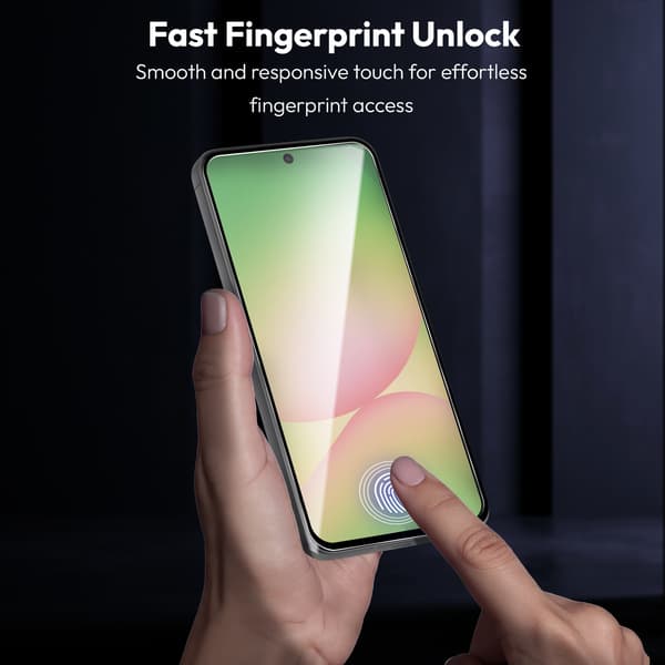 [LCS]2-Pack Samsung A56 Screen Protector & 2-Pack Lens Protector - Tempered Glass | [Automatic Installation] - Bubble-Free