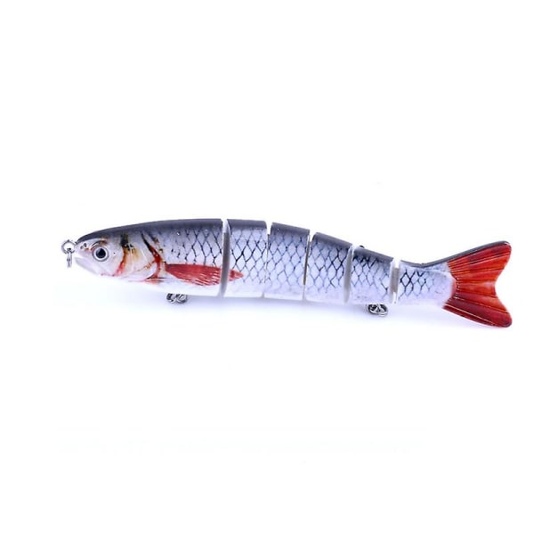 1kpl 12,7cm 6-osainen suolaisen veden kalastusviehe syötti keinotekoinen kala minnow taimen uistimet 3