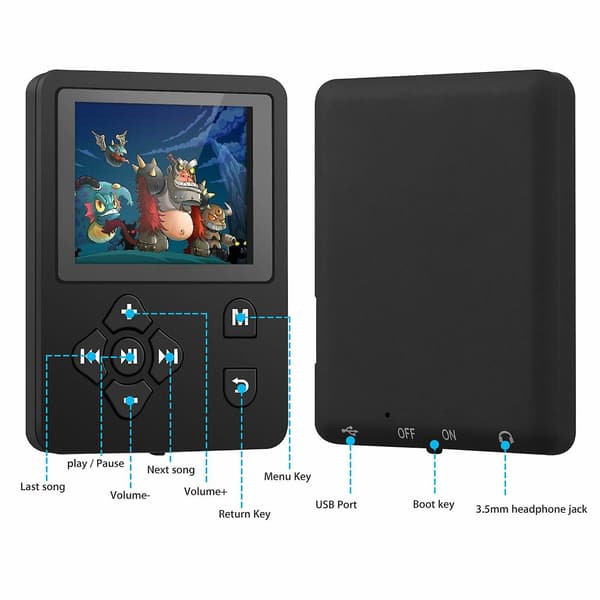 Mp3 Mp4 Spiller Black