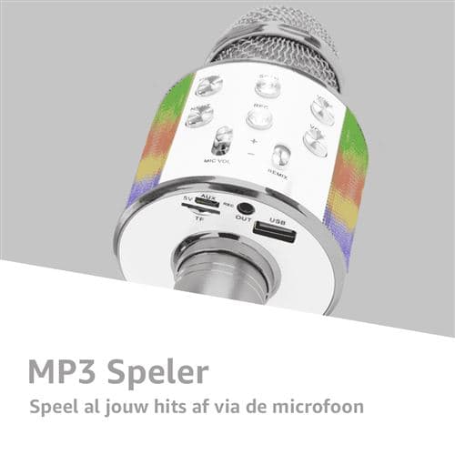 [LCS]Max Km15s - Langaton Bluetooth Karaoke Mikrofoni Led-valolla