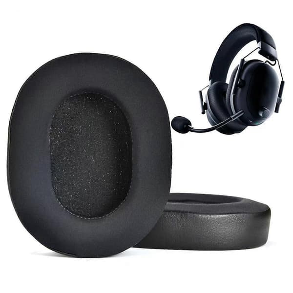 Øreputer erstatning for Razer BlackShark V2 Pro (2023 Edition) trådløse hodetelefoner øreputer Black