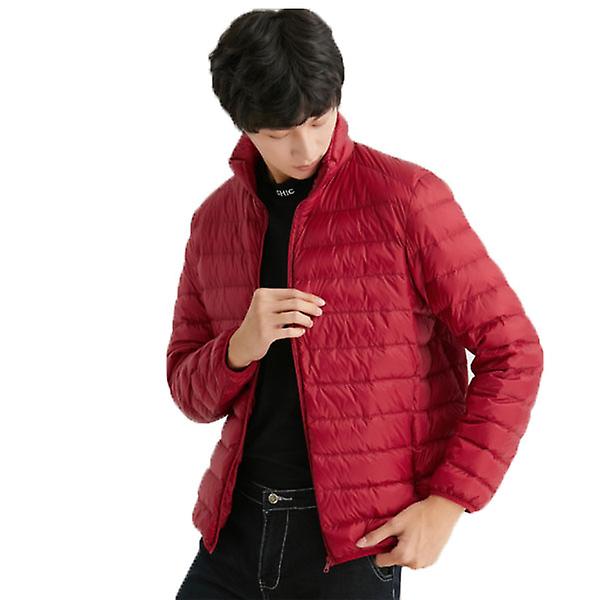 Herr Packbar Vadderad Jacka Isolerad Dunjacka Lättvikts Vinterjacka red S
