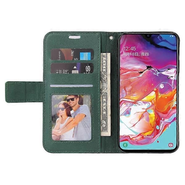 GQUTROBE Rätvinkligt Läderfodral för Huawei P20 Pro Green