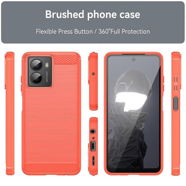 [LCS]Borstad textur TPU-fodral Red For HMD Fusion