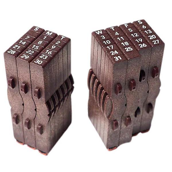 [LCS] TimeBlocks Connected Calendar Stamp, konsoliderad nummerstämpel, evighetskalenderstämpel för studier och planering 1pc - Calendar