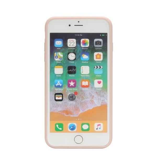 Mjukt rosa silikonskal med omslutande kant för din Apple iPhone 8 Pl