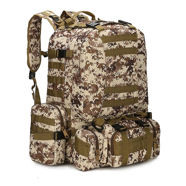 Multifunktionell kombinationsväska med stor kapacitet för män utomhus kamouflage bergsbestigningsväska Vandring Camping Taktisk ryggsäck color-9