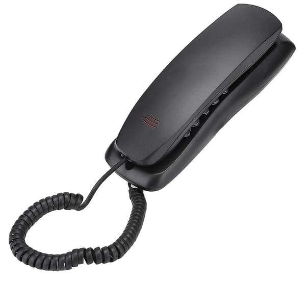 KX T628 Sort engelsk kablet bordvægtelefon fastnettelefon til hjemmekontor