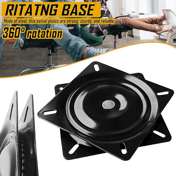 5/6/7/8 Tommer Kraftig Stål 360 Graders Roterende Sete Dreiesokkel Monteringsplate For Barstol 5inch