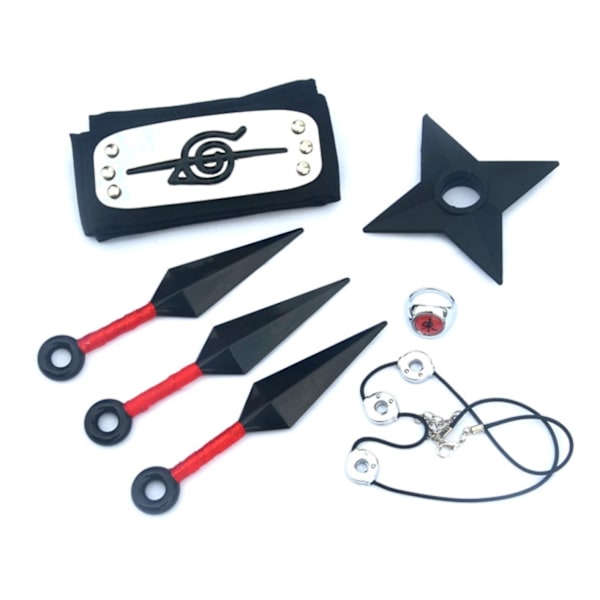 6 st / Parti Naruto Kunai Vapen Pannband, Halsband, Tsunade Mina