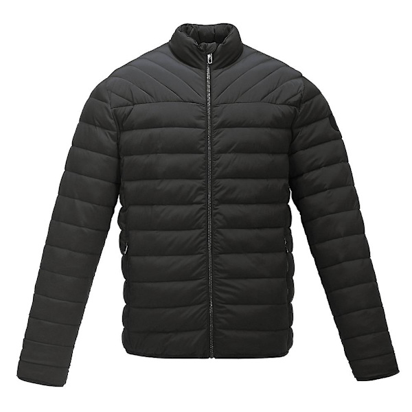 Varm vinterjacka för män, vindtät vinterkappa BLACK 3XL