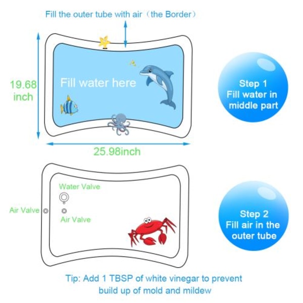 Baby Uppblåsbar Vattenmatta Barn&#39;