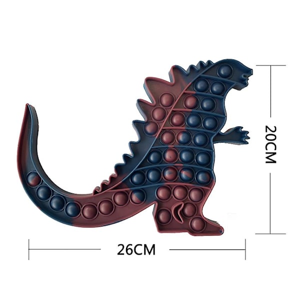 Dinosaurieformad Fidget Leksak För Barn, Pojkar Och Flickor Dark Blue Brown