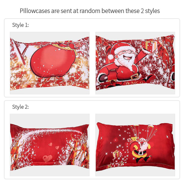 Polyester 3D-tryckt Santa Sängkläder, Enkel
