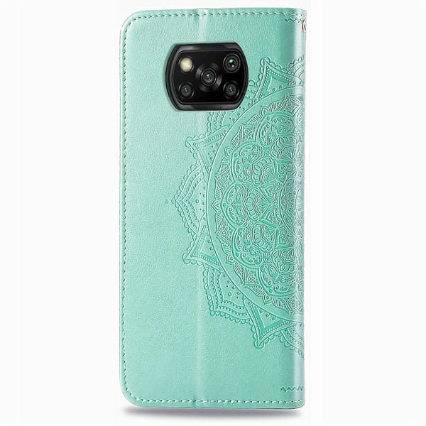 [LCS] Mandala Blomsterpreget Deksel til Xiaomi Poco X3 NFC Green
