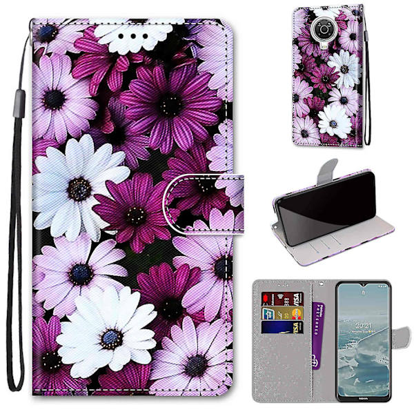Etui Kompatibelt med Nokia G20/g10 Malet Læder Cover Magnetisk Lukning -
