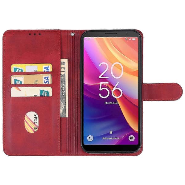 [LCS]TCL 501 -nahkainen puhelinkotelo Red