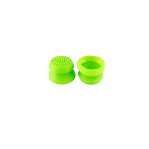 2 st silikon analog grepp tumspak extra skydd höga förbättringar tumspakar för PS4 Pro Slim-kontroller Green