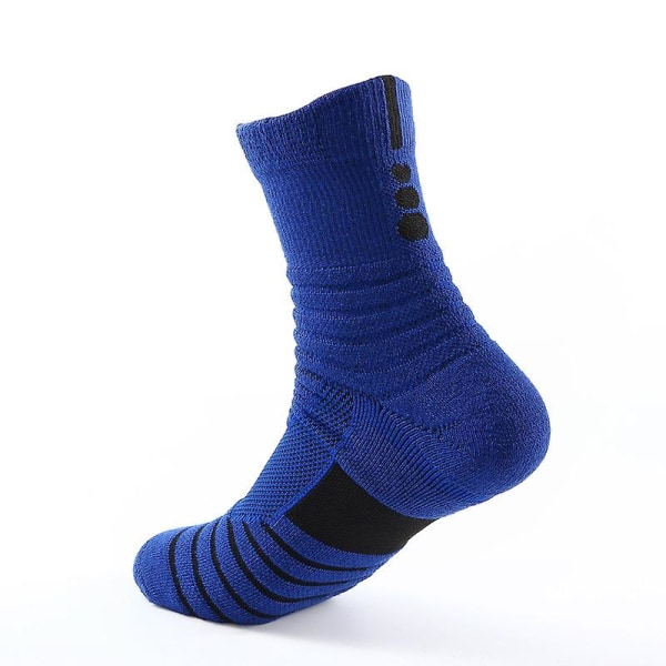 Herr Mid-tube Sport Löparstrumpa Svettabsorberande Halkfri Basketstrumpa Blue