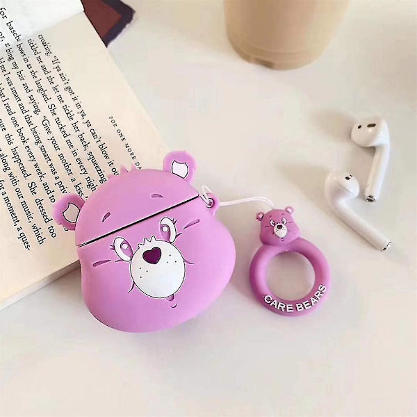 Sött Skal för Airpod 2/1, Rolig Mjukt Skydd med Tecknad Figurdesign (Lila)