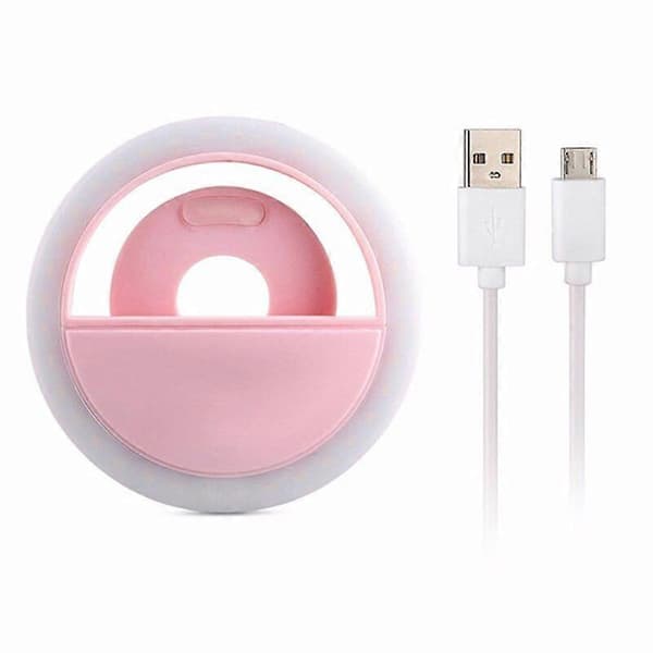 [LCS] Mobiltelefon Fill Light Ring Light LED Ring Light för Selfie Live USB Uppladdningsbar Ring Fill Light white