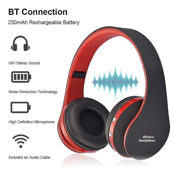 Hovedtelefoner med mikrofon Gaming Earphone Over Ear Foldbar Blu
