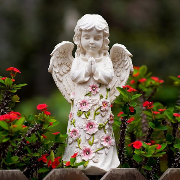 Engel Utendørs Hagedekor Statuer - Solcelle Hagefigurer Gaver til Mor Bestemor Kvinner - Perfekt