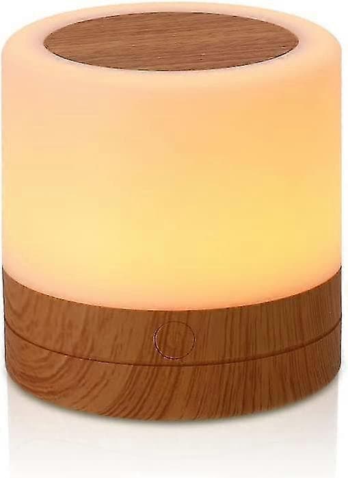 [LCS] Nattbordslampe i tre, berøringssensor nattbordslamper, LED nattlys, mini nattbordslampe