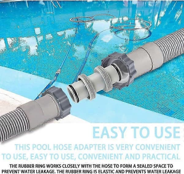 38 mm poolslangeforbindelse, poolslangeadapter til Intex Bestway Coleman, poolslangeforbindelse til 38 mm slange, Intex poolslangeforbindelse, poolpumpeforbindelse