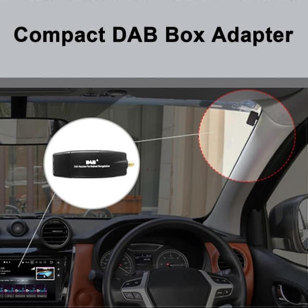 Bil DAB Digital Radiomottaker Full Frekvens Lavt Strømforbruk Plug-Play Auto Universal DAB-boks