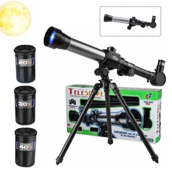 20X 30X 40X Refraktivt Tripod Teleskop Astronomisk Mikroskop