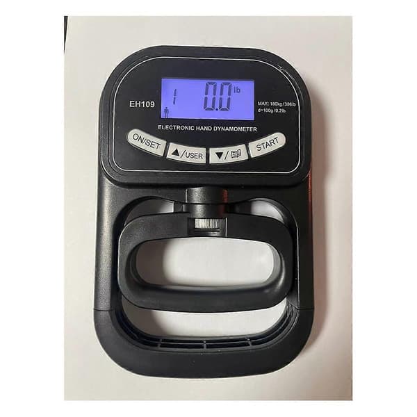 [LCS]396Lbs/180Kg Grebsstyrketester Digital Hånddynamometer Måler USB LCD-skærm Håndgreb til Træning af Fingerstyrke Black