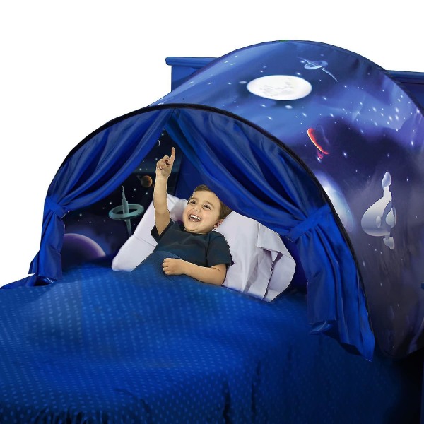 Kids Dream Bed Tent, Winter Woderland Pop-up Bed Tent Space Adventure