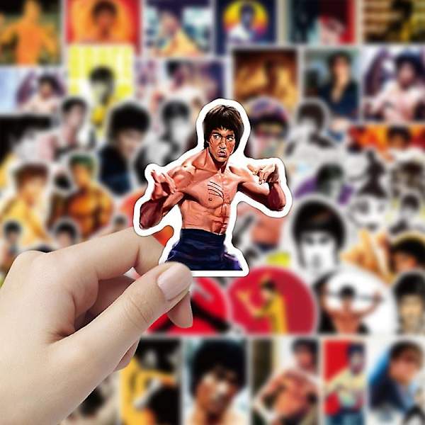 50 stk. Bruce Lee Gong Fu Stjerne Graffiti Klistermærker