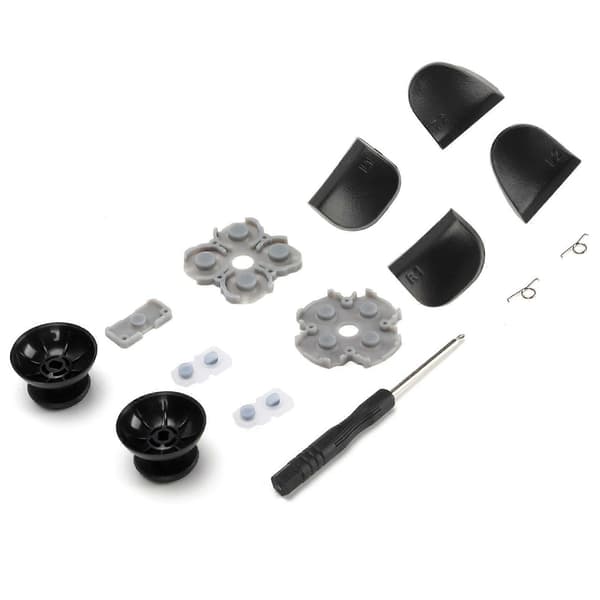 Controller Udskiftningssæt til PS5 Håndtag Ledende Gummipude Rocker 3D Plastikhætte L12 Udskiftningsknapper Sæt