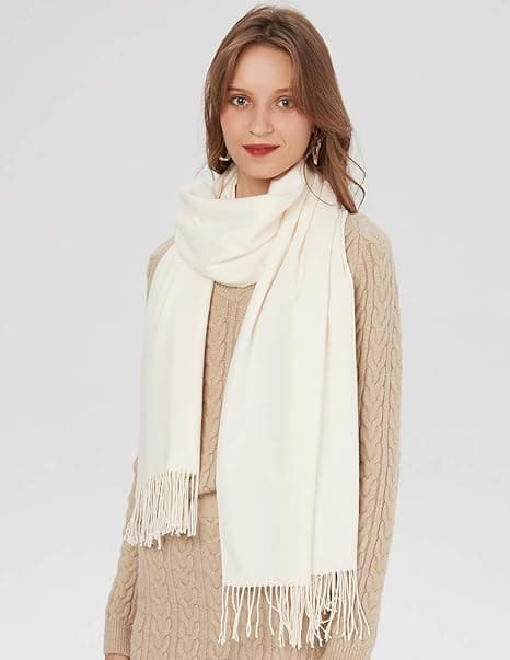 [LCS][200X70cm, hvid] K kashmirsjal til mænd og kvinder elegant