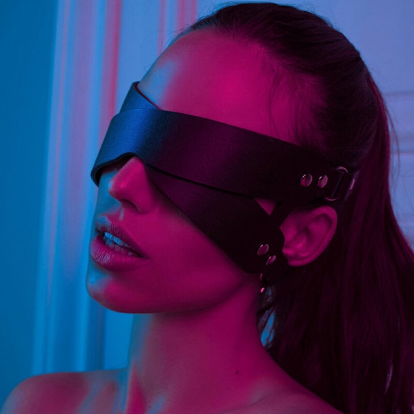 BDSM Øyemaske Sex Bondage Voksenspill Par Lær Harness Maske Brukbare Kostymer For Kvinner Menn Cosplay Leker Ansiktsmasker