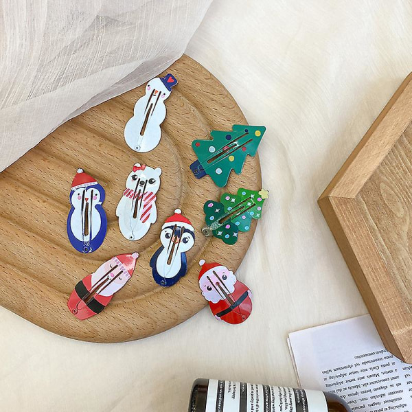 10 st Hårspännen med Blåfågelmönster Flickor Barrettes Barn Hårnålar Accessoarer Fat bird