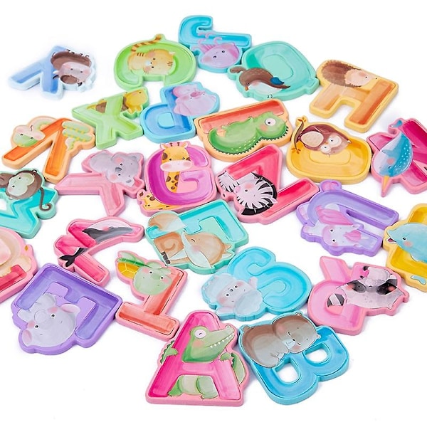 Tre Puslespill med Digitale Bokstaver og Matching Montessori Leker Kognitivt Paringsspill Set C
