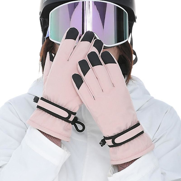 Varma Vinterhandskar Skidhandskar Utomhushandskar Bergsklättring Ridhandskar B PINK