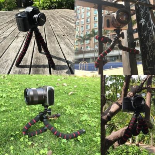 Octopus Selfie Grip Stativ med 360° rotation för Canon Nikon