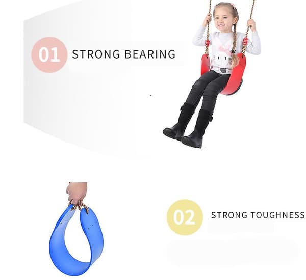[LCS]Barn Eva Gunga Set Sträng Sits Lekplatsgungor Barn Bakgård Utomhus red
